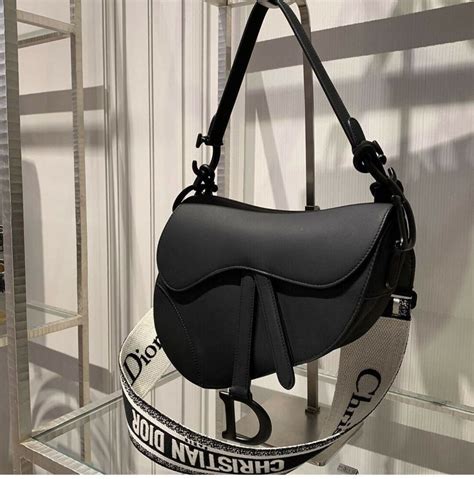 all black christian dior saddle bag|dior saddle bag inside.